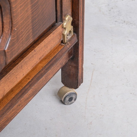 Image 1 of Vintage oakwood French bar cabinet by Guillerme et Chambron, 1960s