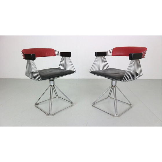 Image 1 of Pair of vintage "Delta" wire armchairs by Rudi Verelst for Novalux, Belgium 1971