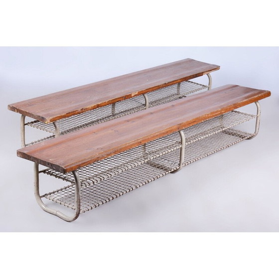 Image 1 of Pair of mid century benches, Czechoslovakia 1950s