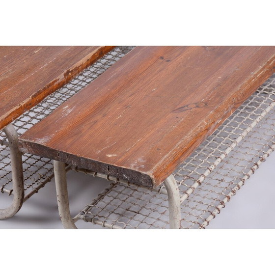 Image 1 of Pair of mid century benches, Czechoslovakia 1950s