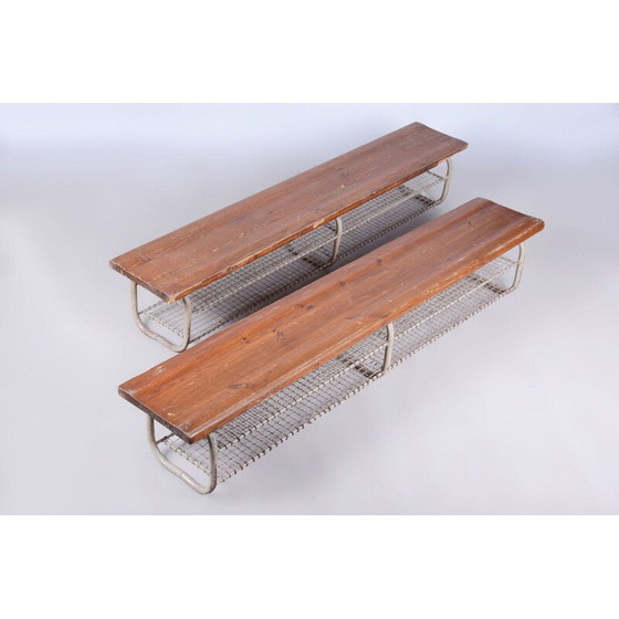 Image 1 of Pair of mid century benches, Czechoslovakia 1950s