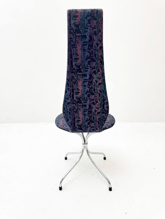 Image 1 of Modern Mid - Century dining chairs in purple, blue & pink by Theo Häberli, Switzerland, 1960s, 5th set