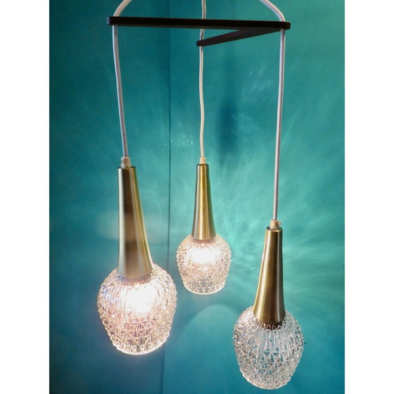 Image 1 of Lampada a sospensione vintage a forma di boomerang con cascata, Danimarca 1968