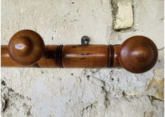 Image 1 of Mid-Century Faux Bamboo Wall Mounted Coat Rack, 1940S