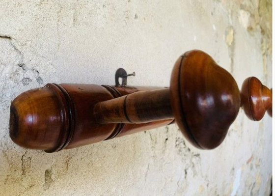 Image 1 of Mid-Century Faux Bamboo Wall Mounted Coat Rack, 1940S