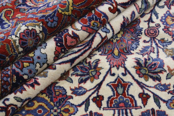 Image 1 of Original Old Antique Keshan Mohtasham Very Fine Semi Antique 385 X 260 Cm