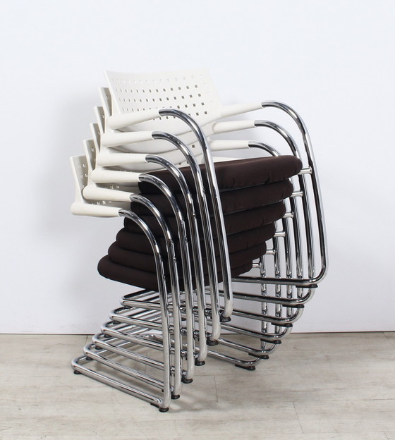 Image 1 of 6x Vitra Visavis cantilever chair