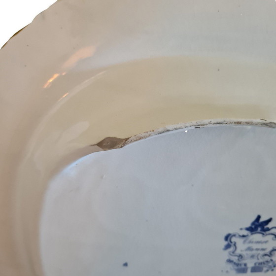 Image 1 of Antique English Porcelain Serving Bowl Ca. 1830