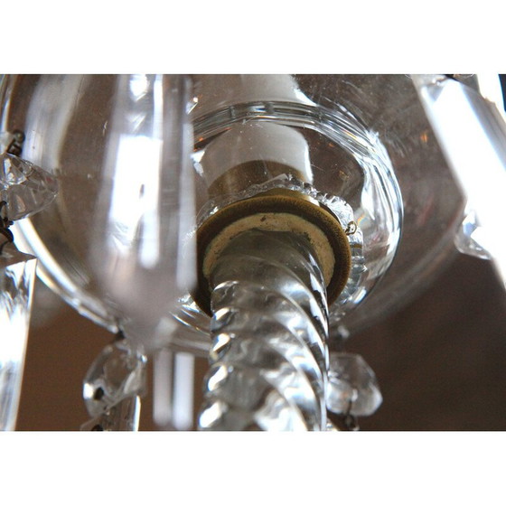 Image 1 of Vintage Bohemian glass chandelier with 6 arms