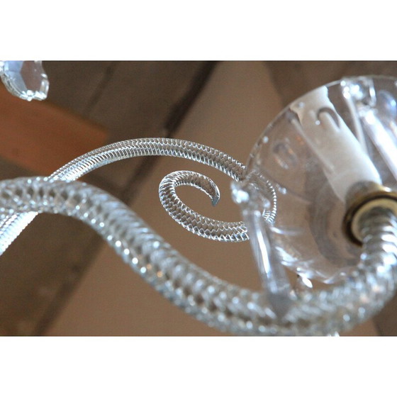 Image 1 of Vintage Bohemian glass chandelier with 6 arms