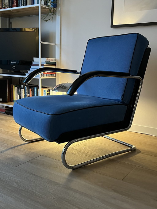 Tube Frame Armchair Mücke Melder (Gispen, De Wit, Thonet)