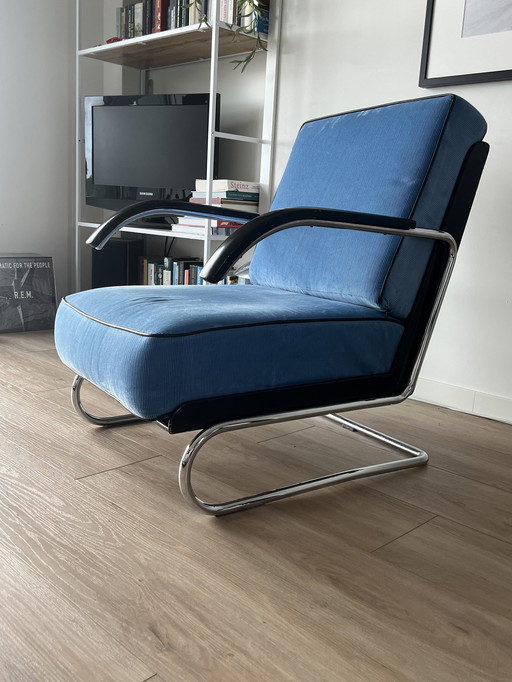 Tube Frame Armchair Mücke Melder (Gispen, De Wit, Thonet)