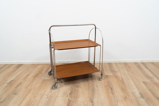 Foldable serving trolley by Bremshey & Co