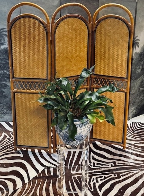Image 1 of Divisorio per ambienti vintage in rattan e bambù
