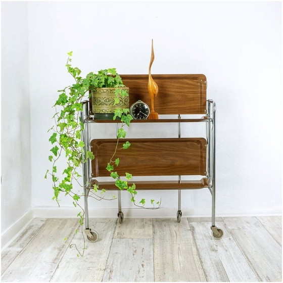 Image 1 of Mid century folding serving trolley, Italy 1960s