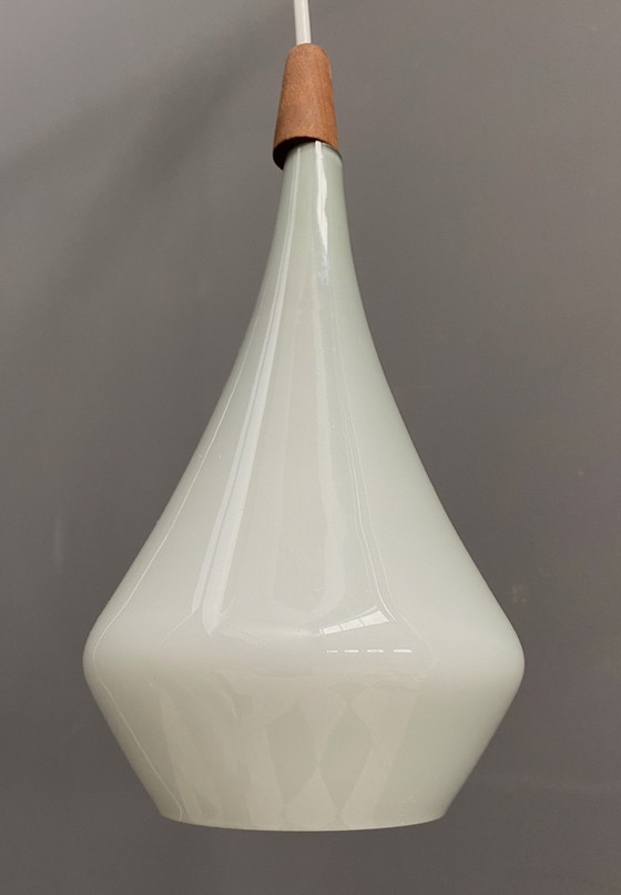 Image 1 of Holmegaard Grey Glass Hanging Lamp 1960S