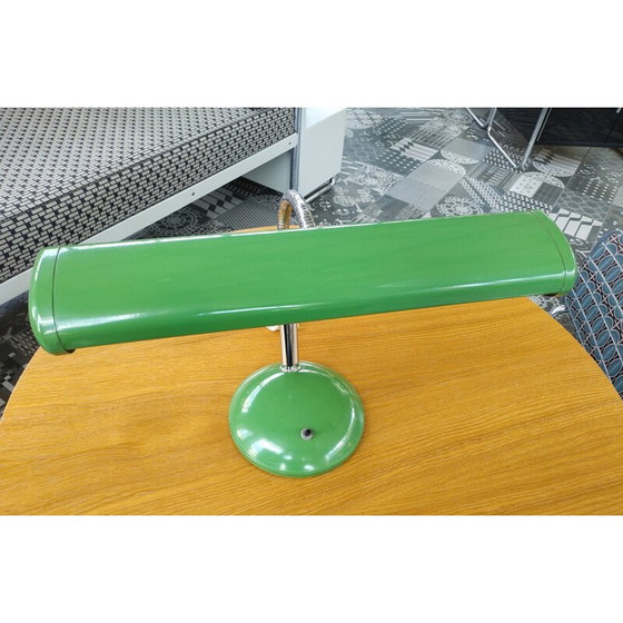 Image 1 of Lampada vintage "Keystone" a collo di cigno verde, USA 1950