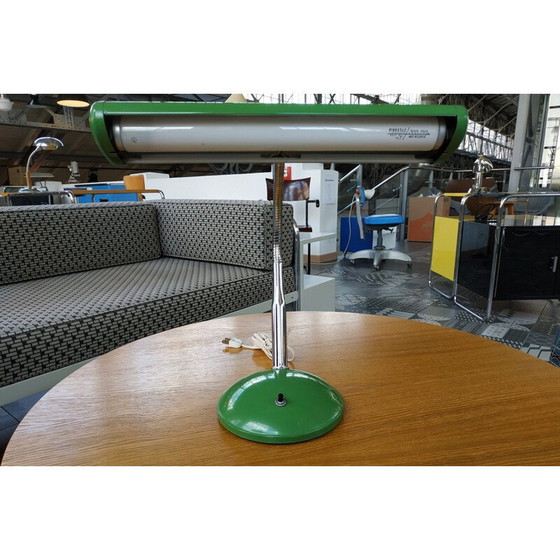 Image 1 of Lampada vintage "Keystone" a collo di cigno verde, USA 1950