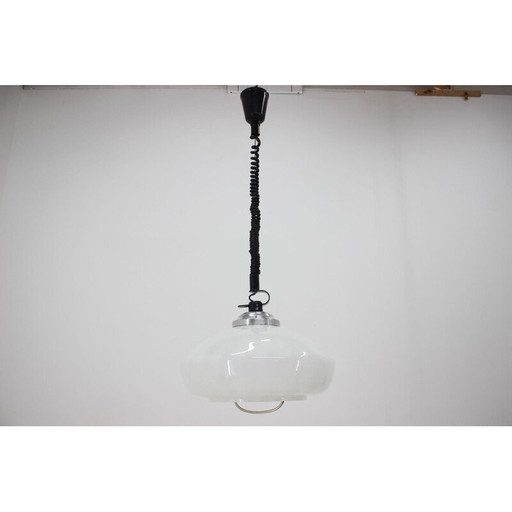 Vintage adjustable glass chandelier, Czechoslovakia 1970