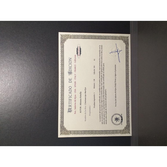 Image 1 of Vintage lithograph "Cinemascope Marilyn" by Domenico Mimmo Rotella, 2010