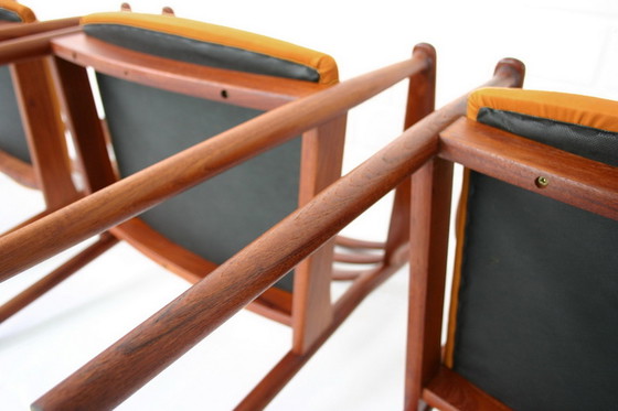 Image 1 of 1 of 2 Arne Vodder for France & Son, Mid Century Teak Dining / Desk Chair / Stuhl, new aniline leather