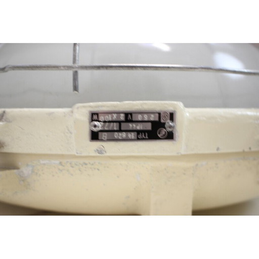 Set of 3 vintage industrial ceiling lamps, Czechoslovakia 1960s