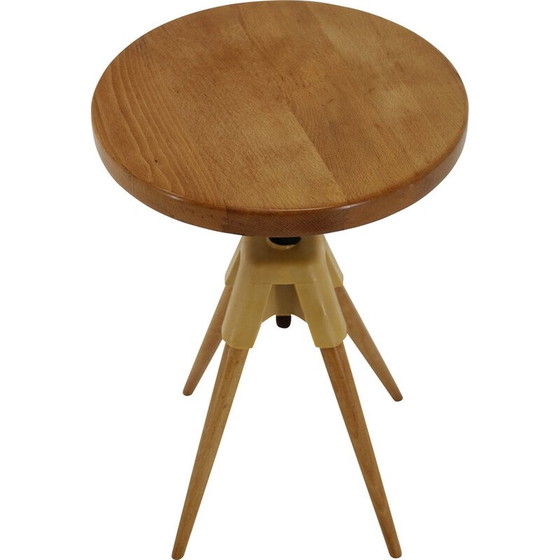 Image 1 of Vintage Piano stool in beech, Czechoslovakia 1970