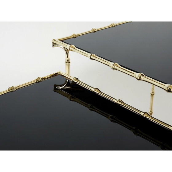 Image 1 of Vintage bamboo and brass nesting tables by Maison Baguès, 1960