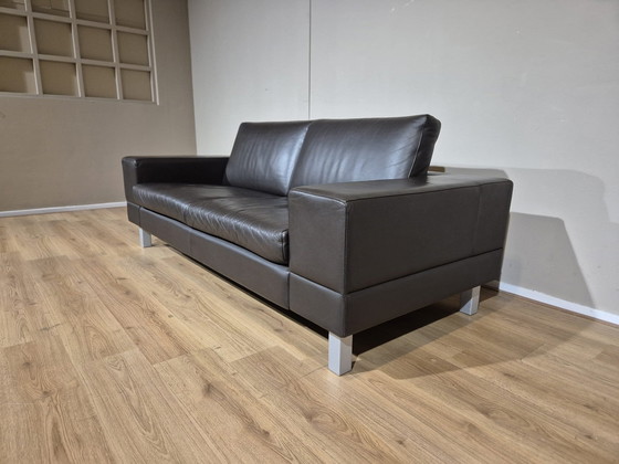 Image 1 of Leolux Antipode Dock - 2.5 Seater Sofa - Brown - Leather -Design