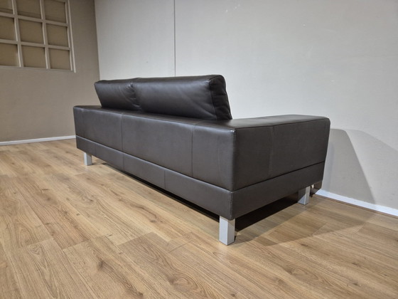 Image 1 of Leolux Antipode Dock - 2.5 Seater Sofa - Brown - Leather -Design