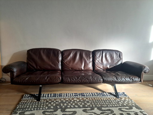 De Sede Ds-31 3 Seat Bench Brown Leather