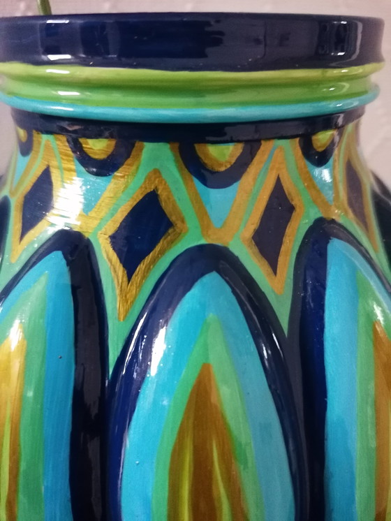 Image 1 of Hand-painted Vase, Artist Evalien Ritmeester