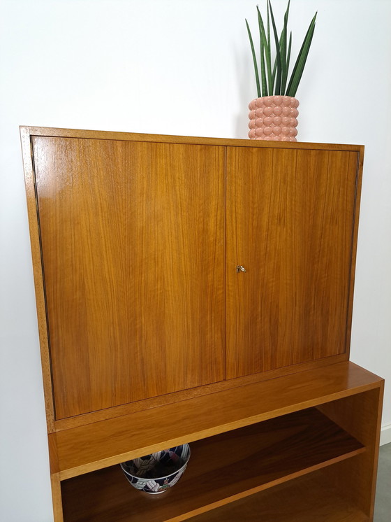 Image 1 of A.M.T. veneer cabinet with open shelves, wall cabinet