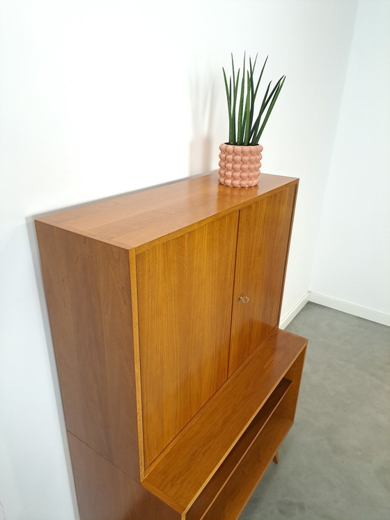 Image 1 of A.M.T. veneer cabinet with open shelves, wall cabinet