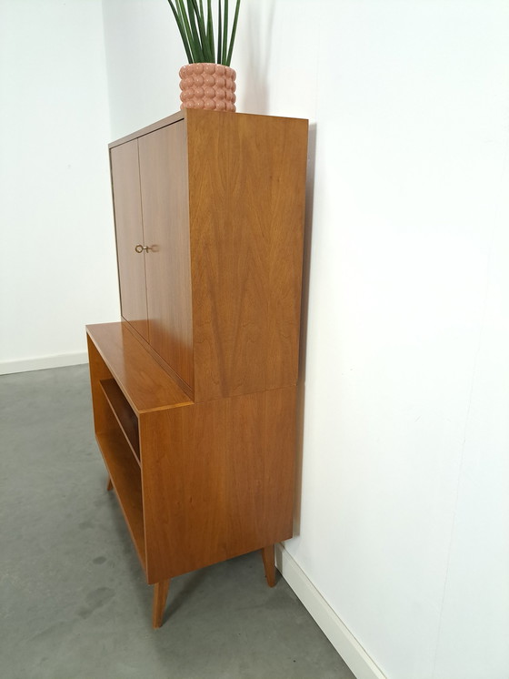 Image 1 of A.M.T. veneer cabinet with open shelves, wall cabinet