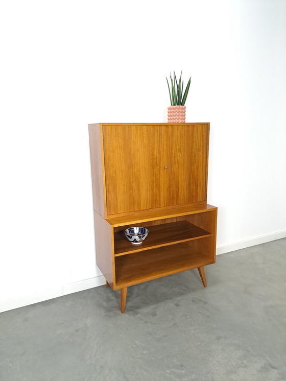 Image 1 of A.M.T. veneer cabinet with open shelves, wall cabinet