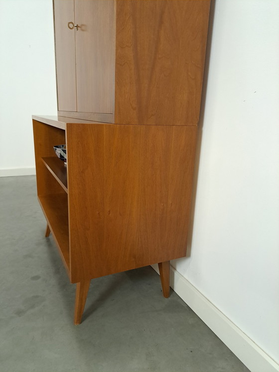 Image 1 of A.M.T. veneer cabinet with open shelves, wall cabinet