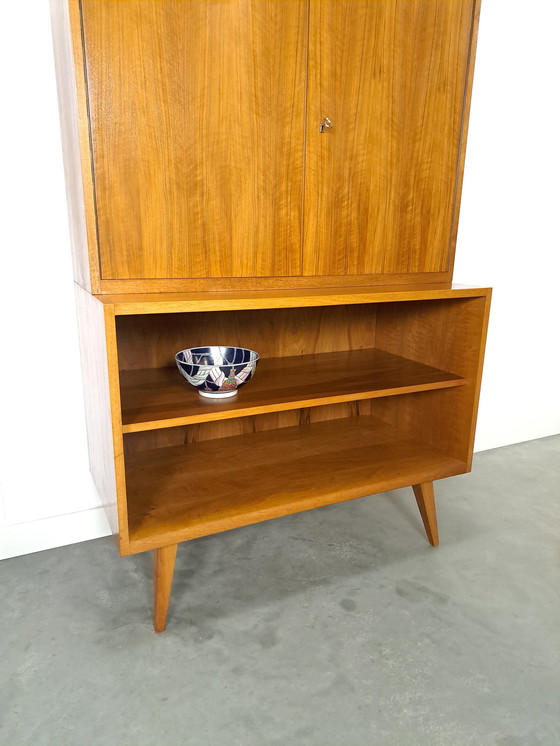 Image 1 of A.M.T. veneer cabinet with open shelves, wall cabinet