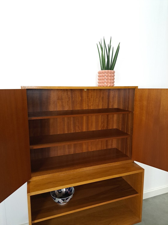 Image 1 of A.M.T. veneer cabinet with open shelves, wall cabinet