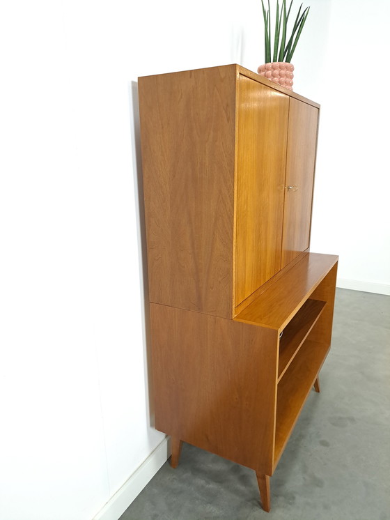 Image 1 of A.M.T. veneer cabinet with open shelves, wall cabinet