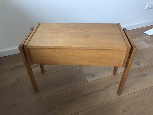 Mid century design side table sewing chest