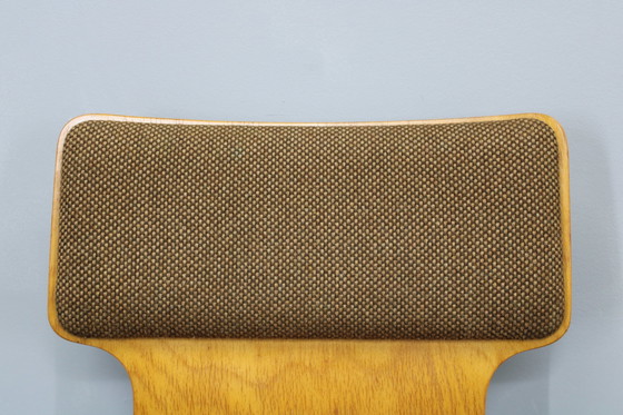 Image 1 of 1970S Set Of Four Plywood Chairs With Fabric Upholstery , Germany