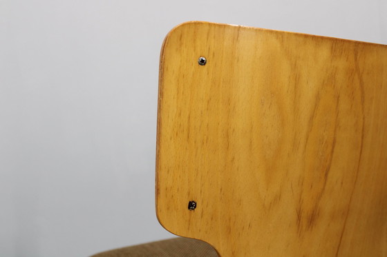 Image 1 of 1970S Set Of Four Plywood Chairs With Fabric Upholstery , Germany