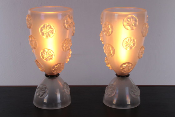 Image 1 of Barovier & Toso blown Murano glass table lamps