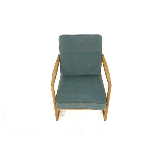 Image 1 of Vintage beechwood rocking chair by Ole Wanscher for France et Son, Denmark 1950
