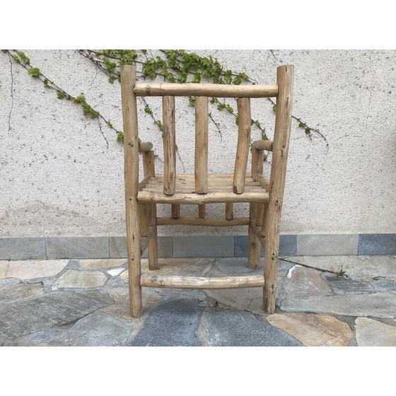 Image 1 of Vintage Art-Popular armchair in raw wood, 1950