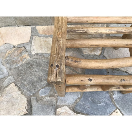 Image 1 of Vintage Art-Popular armchair in raw wood, 1950