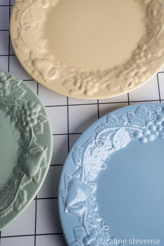 Image 1 of 3 Plates Large In Pastel Colors Williams-Sonema Italy