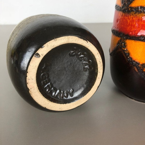Image 1 of Set of 4 vintage fat lava ceramic vases from Scheurich, Germany 1970