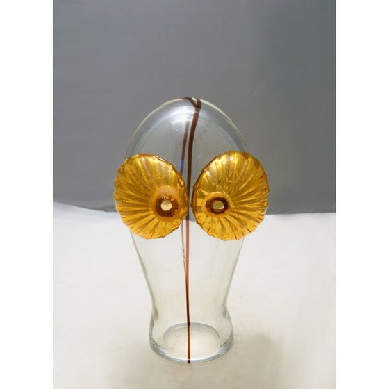 Image 1 of Vintage Murano glass owl sculpture by Carlo Moretti, 1960s